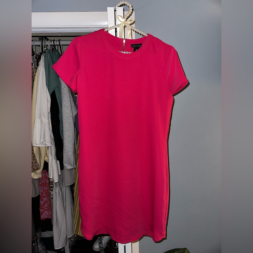 Adrienne Vittadini Vibrant Pink Mini Dress